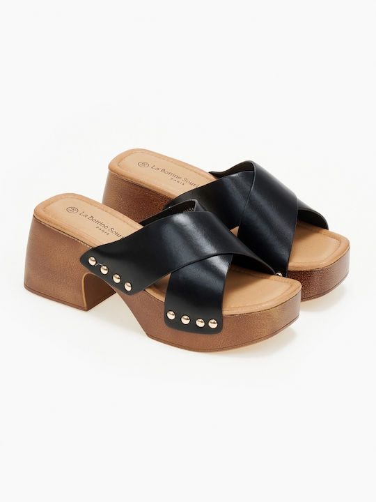 Issue Fashion Heel Mules Negru