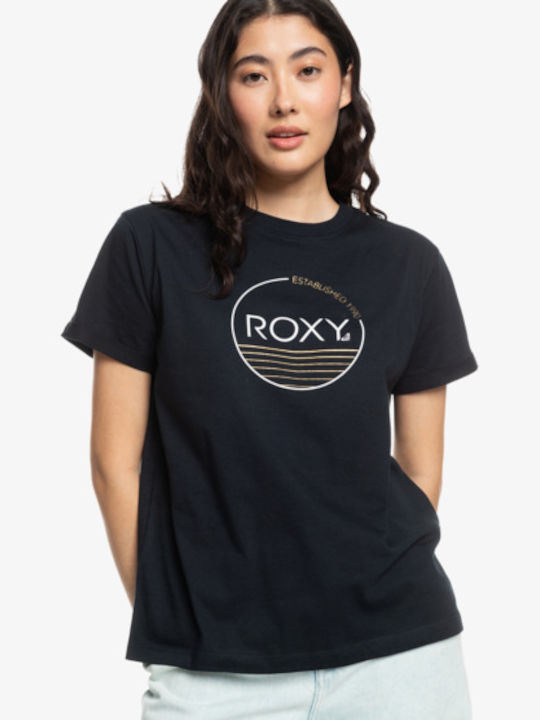 Roxy Bluza de Damă de Vară Mâneci scurte Neagră