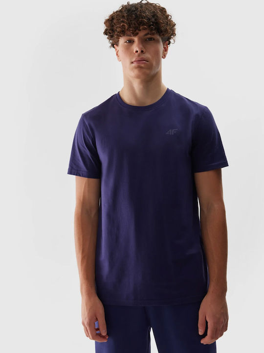4F T-shirt Bărbătesc cu Mânecă Scurtă Violet