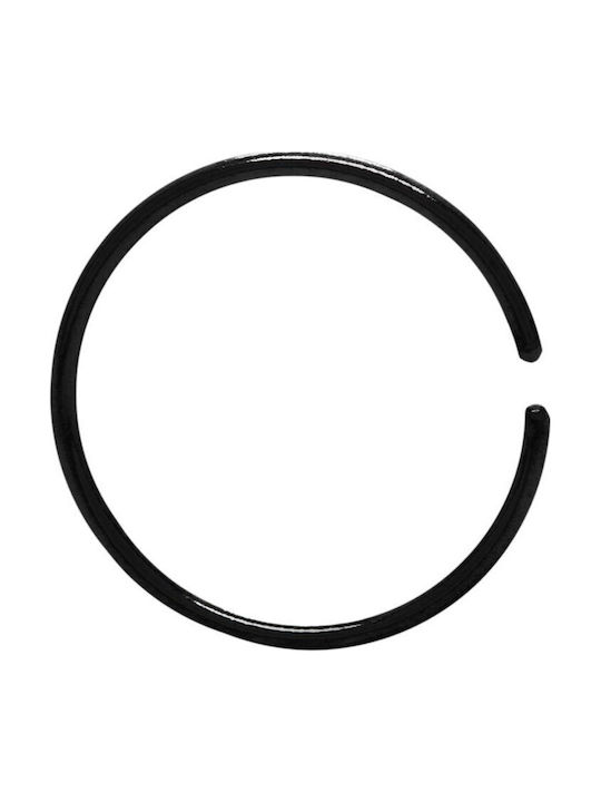 Piercing.gr Сребърно Скулаърче Обръч за Нос 0.6мм Черно
