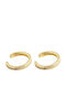 Copper Earrings Fashionable Classic K14 Gold
