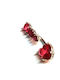 Bauchnabelpiercing Rotes Herz, Chirurgenstahl
