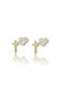 Mentzos Earrings made of Silver Gold Plated