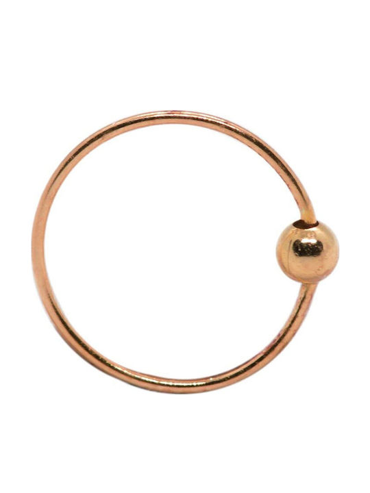 Обици за нос с диаметър 8 мм, изработени от 925 стерлингово сребро с мънисто в розово злато