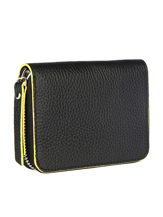 Small Leather Women's Wallet Cards Black