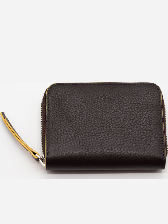 Toya Small Leather Women's Wallet Cards Brown