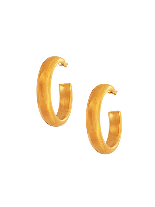 Silver Gold-Plated Hoop Earrings