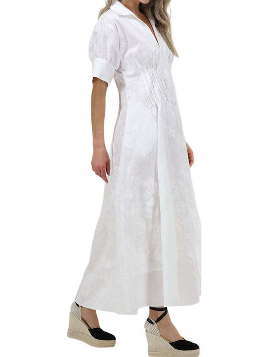 Sommer Maxi Damenkleid mit Tränen Weiß