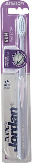 Jordan Clinic Gum Protector Toothbrush Ultrasoft 1 Piece Extremely Soft Toothbrush For Deep Cleaning With Extremely Fine Bristles Code 310059 - Lilac