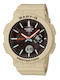 Casio Damen Uhr mit Beige Kautschukarmband