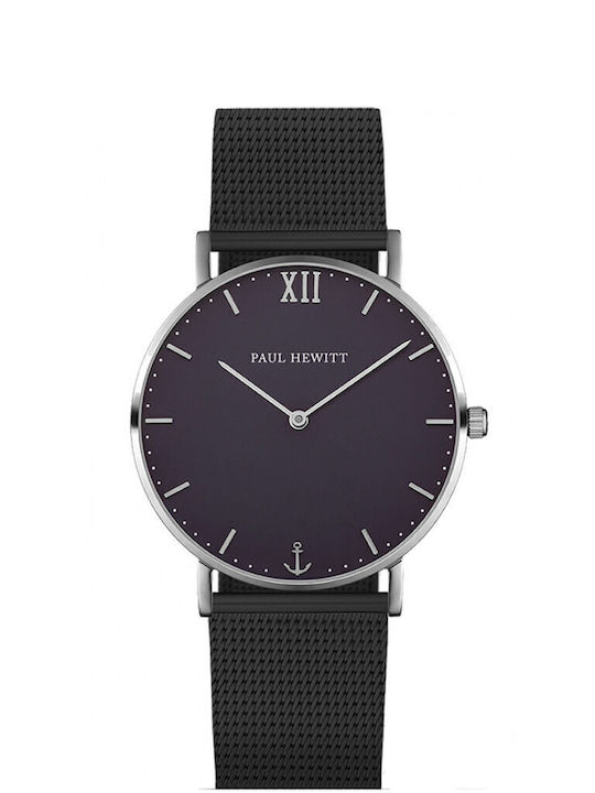Paul Hewitt Women's Watch with Black Leather Strap