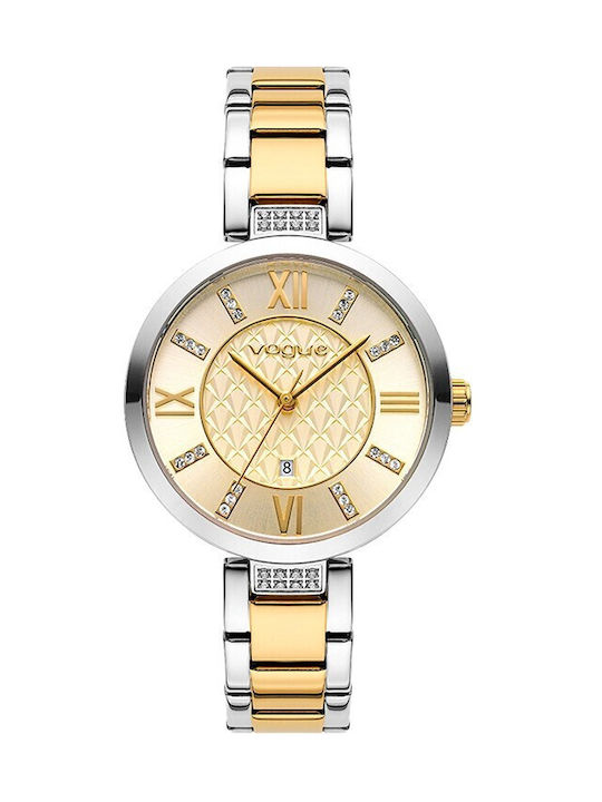 Vogue Watch with Yellow Metal Bracelet