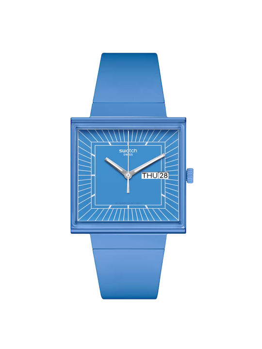 Swatch Uhr in Blau Farbe