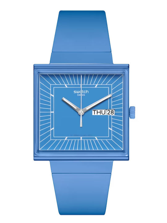 Swatch Swatch Women's Watch with Blue Rubber Strap