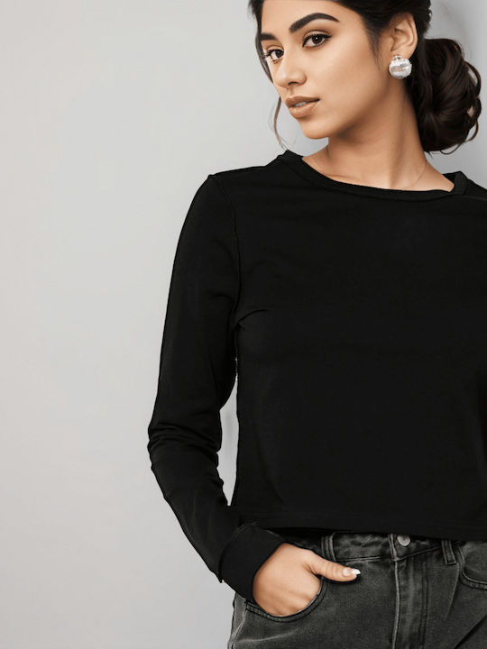 Noobass Women's Summer Blouse Long Sleeve Black