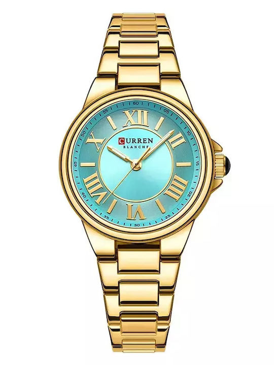 Curren Women's Watch 33mm Battery with Gold Stainless Steel Strap