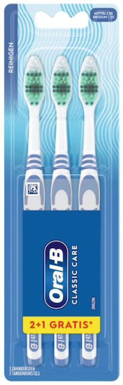 Oral-B 123 Classic Care Periuță de dinți Mediu (Selecție Aleatorie) 3buc