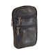 Leder Herrentasche Schulter / Crossbody Schwarz
