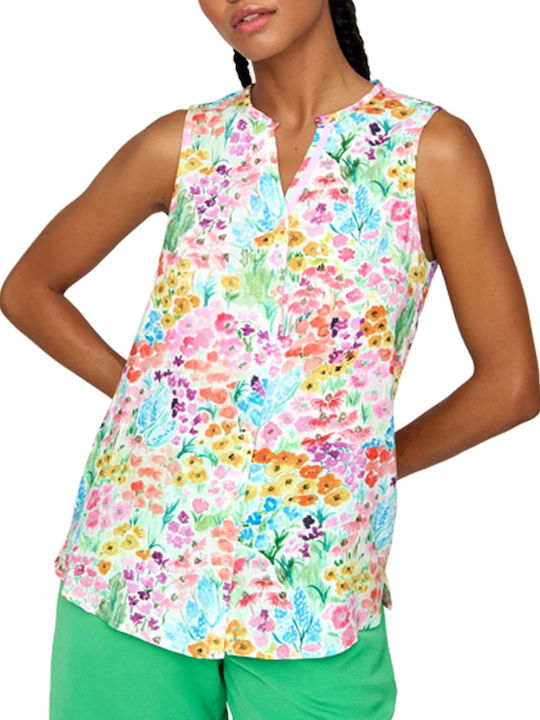 Style Women's Floral Sleeveless Shirt