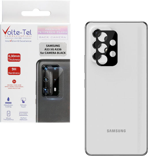 Volte-Tel Protecție Cameră Tempered Glass Black pentru Samsung A53 5G, A536 DBX73E6C361