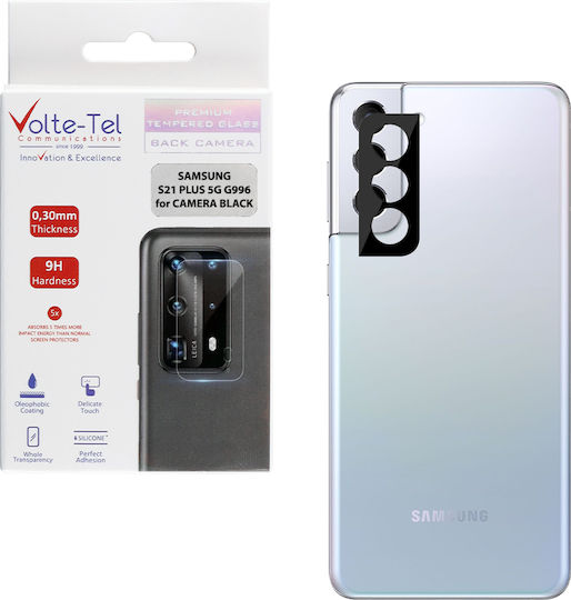Volte-Tel Протектор за камера Закалено стъкло Черен за Samsung S21+ Plus 5G G996 DBXDD67E449
