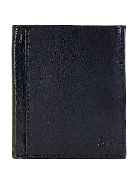 Leder Geldbörse / Kartenhalter Rcm Z15-schwarz Schwarz