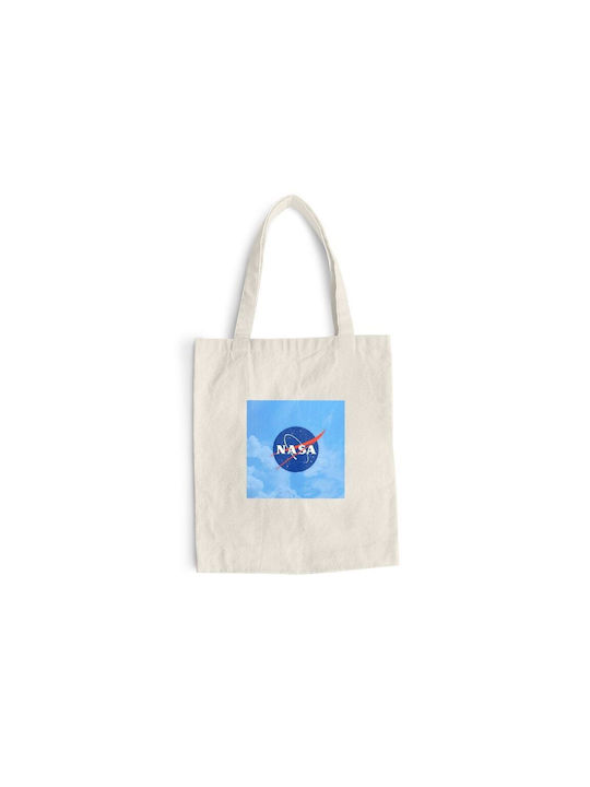 Υφασμάτινη Τσάντα για Ψώνια σε Λευκό χρώμα