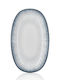 By Bone Tinta Servierplatte Oval aus Porzellan Blau 24x14.5cm 1Stück