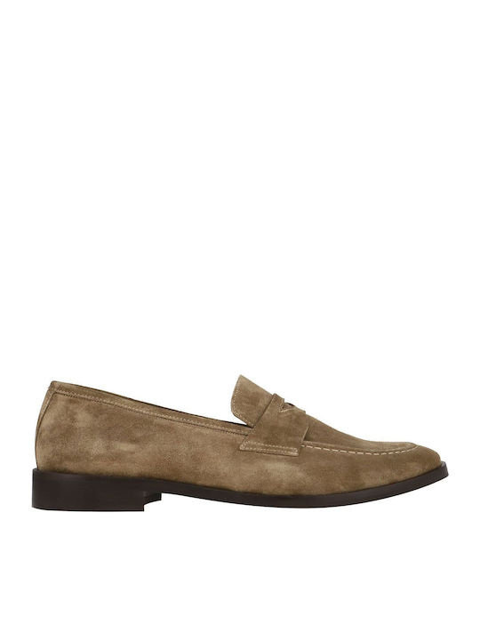 Suede Ανδρικά Loafers σε Καφέ Χρώμα
