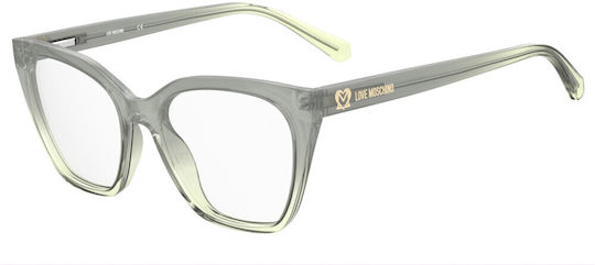 Moschino Plastic Eyeglass Frame Brown MOL627 1ED