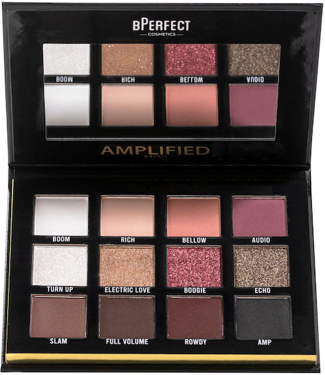 BPerfect Cosmetics Mini Παλέτα με Σκιές Ματιών Matte σε Στερεή Μορφή Bperfect Mini Amplified Palette 15gr