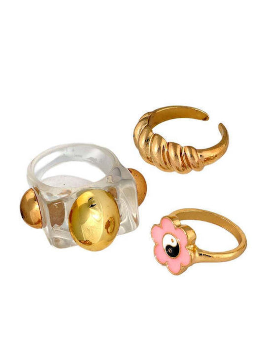 Achilleas Accessories Σετ Γυναικεία Δαχτυλίδια