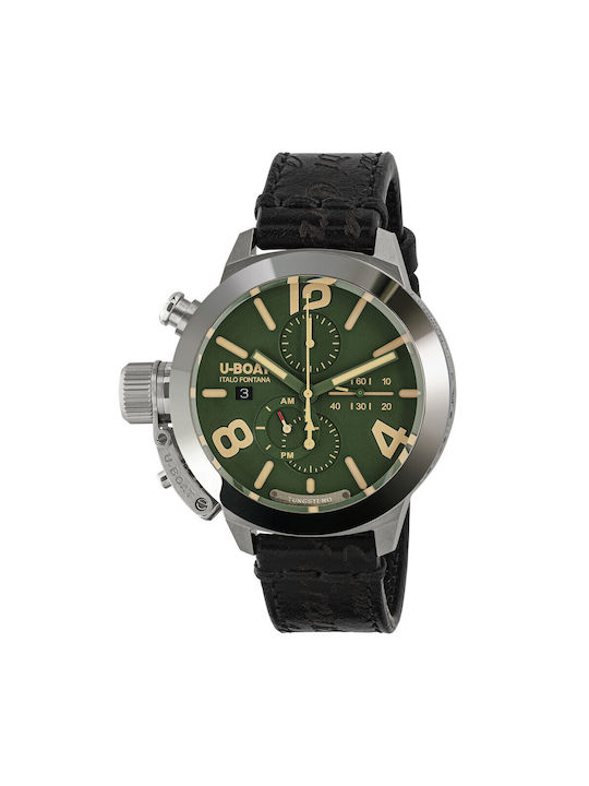 U-Boat Watch Battery with Leather Strap U-Boat Watch Battery with Leather Strap