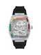The Skeleton Ανδρικό Ρολόι 44mm Αυτόματο με Μαύρο Καουτσούκ Λουράκι