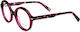 Polar Femei Plastic Rame Ochelari Burgundy 21853