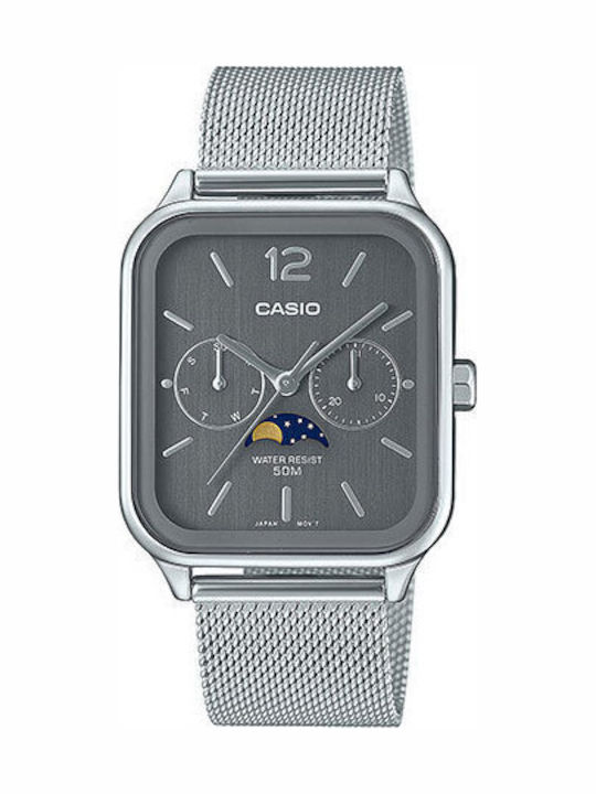 Casio Ανδρικό Ρολόι 44.5mm Μπαταρίας με Ασημί /...