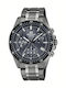 Casio Ανδρικό Ρολόι 48mm Χρονογράφος Μπαταρίας με Γκρι Μεταλλικό Μπρασελέ