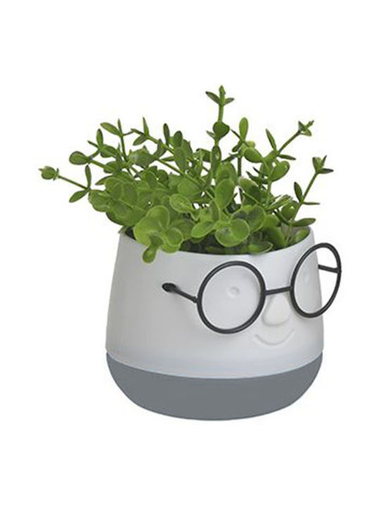 Click Artificial Plant in Small Pot White-Grey 13cm 1pcs