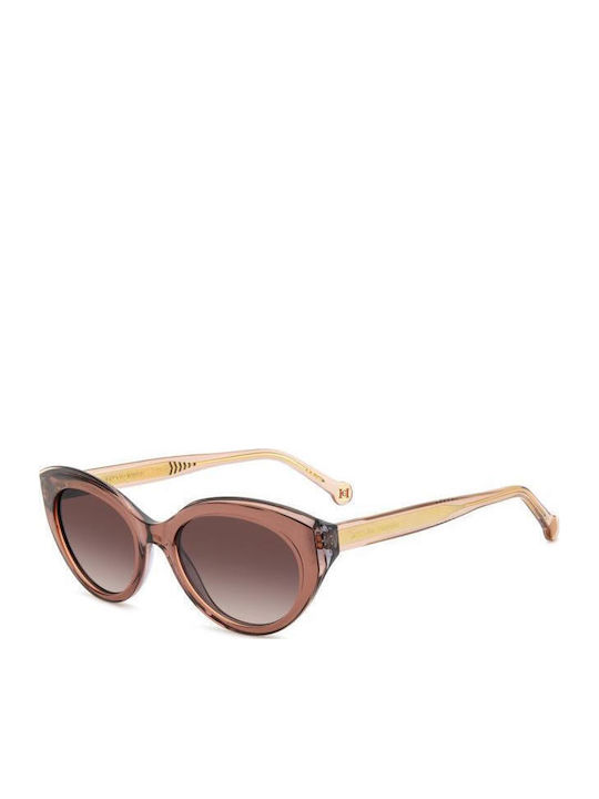 Carolina Herrera Damentragen Sonnenbrillen mit Beige Horn umrandetem Rahmen und Braun Verlaufsfarbe Gläser HER 0250/S TUI/HA