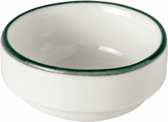 By Bone Serving Bowl Round made of Porcelain White with Diameter 6cm