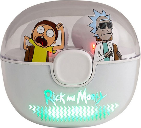 Rick And Morty Tws In-ear Bluetooth Handsfree Ακουστικά με Θήκη Φόρτισης Γκρι