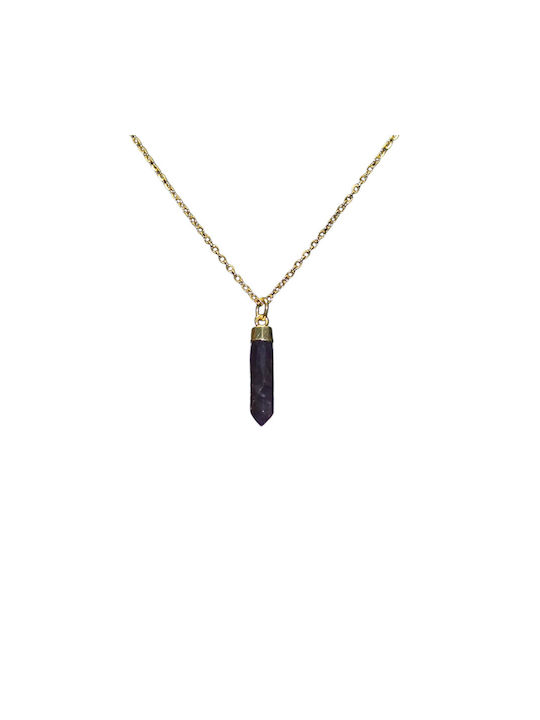 Amethyst Necklace 18k Gold Plated Chain