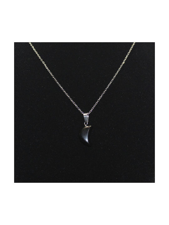 Obsidian Moon Necklace