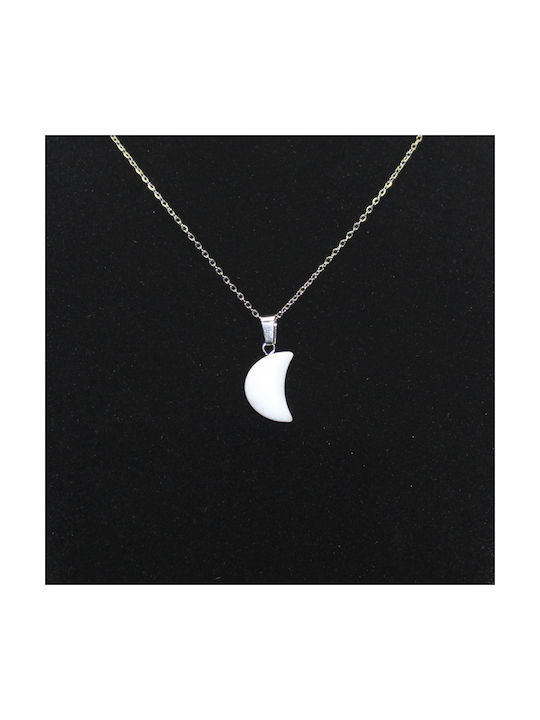 Necklace White Jade Moon