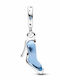 Pandora Disney Cinderella's Glass Slipper Dangle Charm with Stones from Silver with Light Blue Zircon
