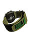 Erbord Armband Stoff Grün (Universal 20mm)