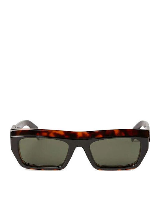 Palm Angels Unisex Sunglasses with Black Plastic Frame and Green Lens PERI028EMPIRE-6055