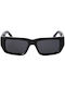 Unisex Sonnenbrille mit Schwarz Kunststoff Gestell und Schwarz Linse