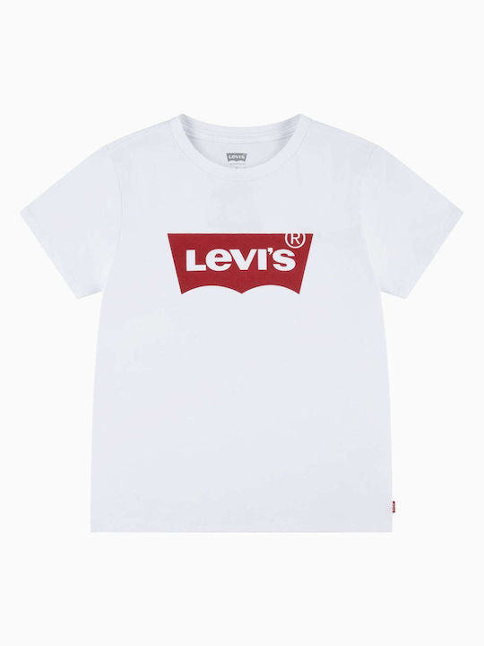 Levi's Bluză pentru copii Cu mâneci scurte Alb