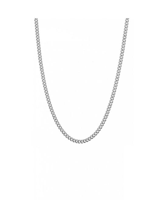 Mertzios.gr Chain Neck made of Steel Thin Thickness 1.7mm and Length 40cm